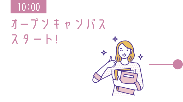 10:00 オープンキャンパススタート!