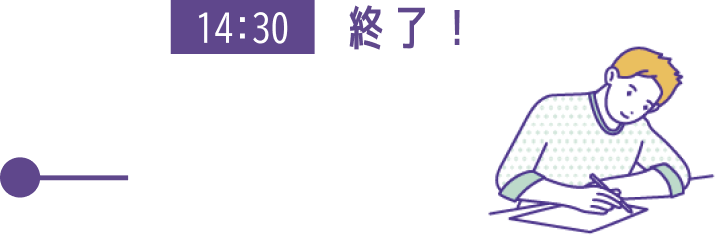 14:30 終了!