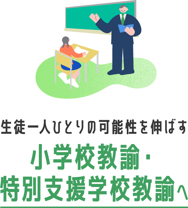 生徒一人ひとりの可能性を伸ばす小学校教諭・特別支援学校教諭へ