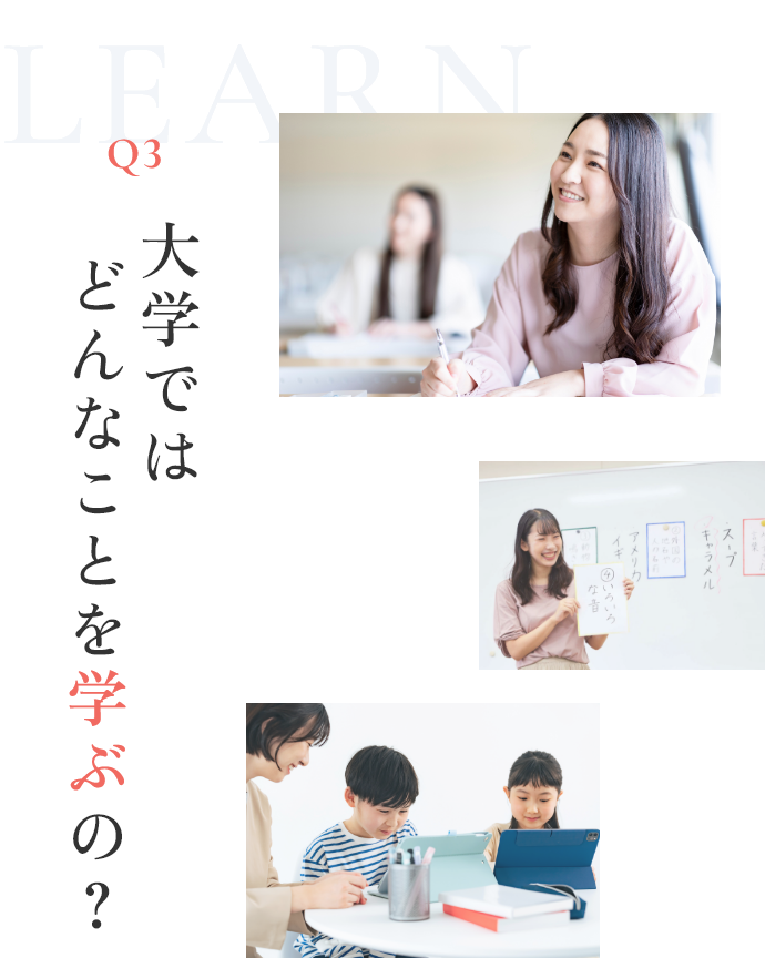 大学ではどんなことを学ぶの？